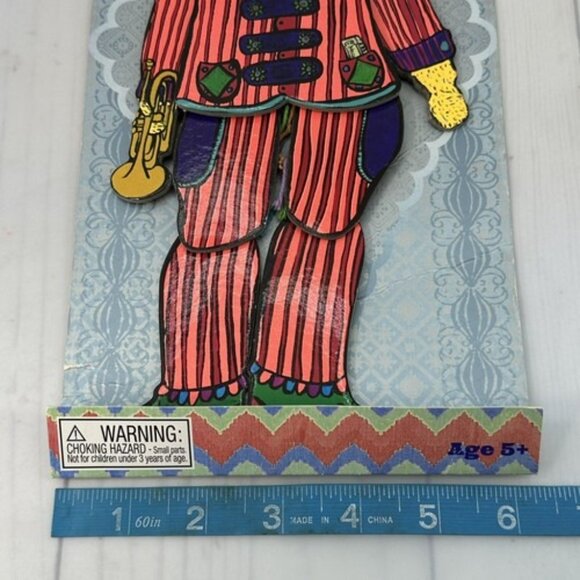 Pull String Toy Jumping Jack Puppet Circus Clown Lion Artisan Wall Art Decor - Picture 9 of 9